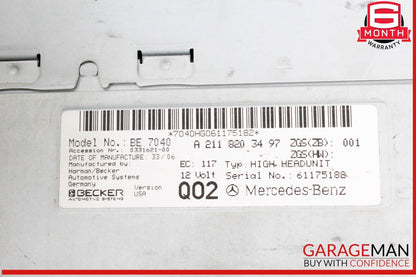 03-08 Mercedes W211 E550 Command Head Unit Navigation Radio CD 2118203497 OEM