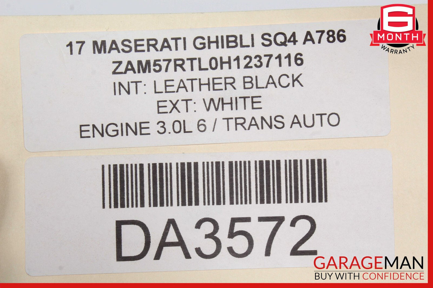 14-17 Maserati Ghibli Front Left Driver Side Lower Bottom Seat Cushion OEM
