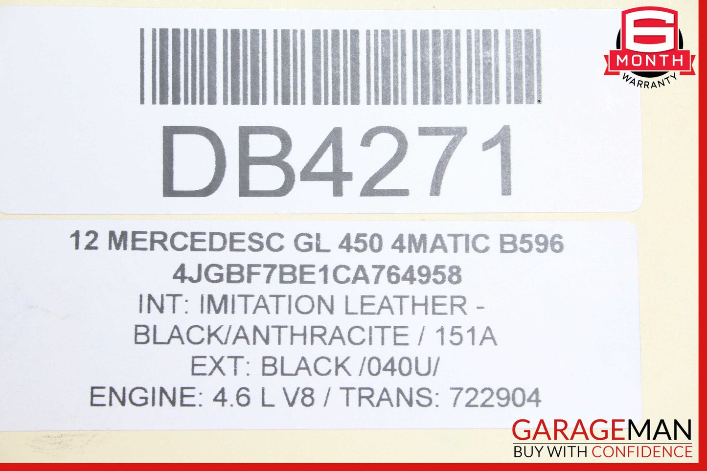 06-12 Mercedes GL450 ML350 Front Bumper Reinforcement Impact Crash Bracket Rebar