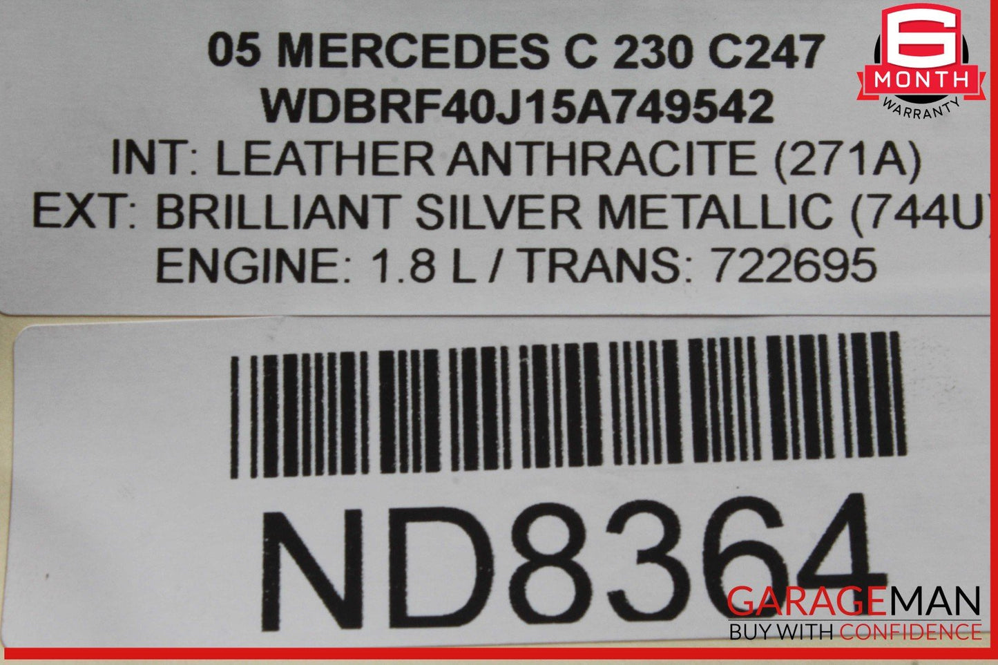 03-11 Mercedes W203 C230 Rear Differential Diff Axle Carrier 3.27 OEM