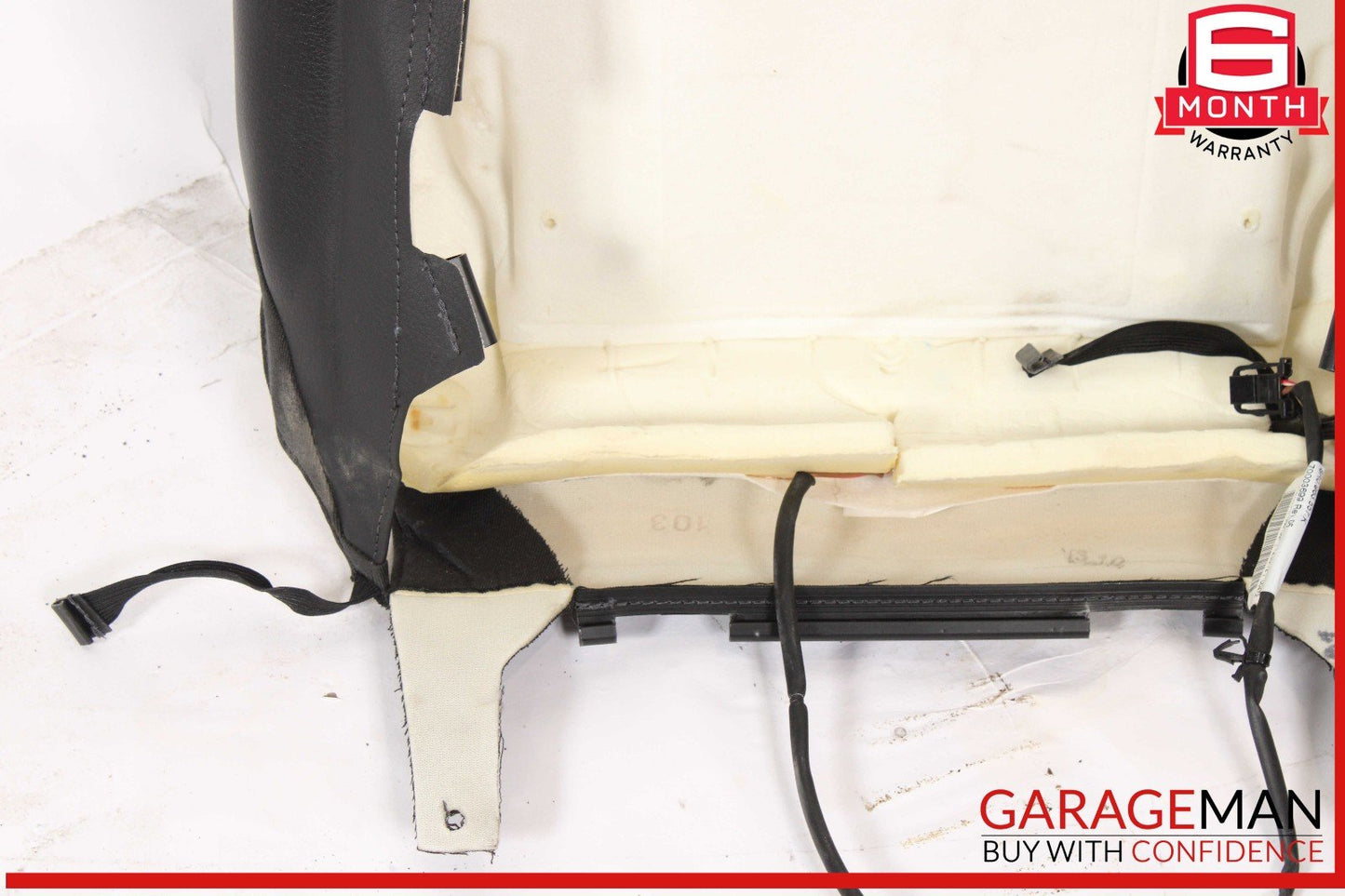 09-17 Audi Q5 Front Right Side Upper Seat Cushion Black OEM
