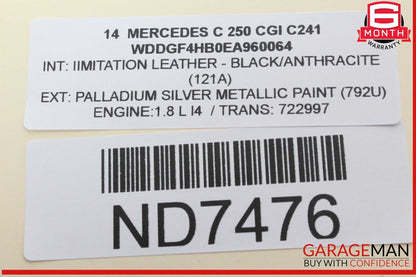 12-14 Mercedes W204 C250 CGI C350 Rear SAM Module Relay Fuse Box Assembly OEM
