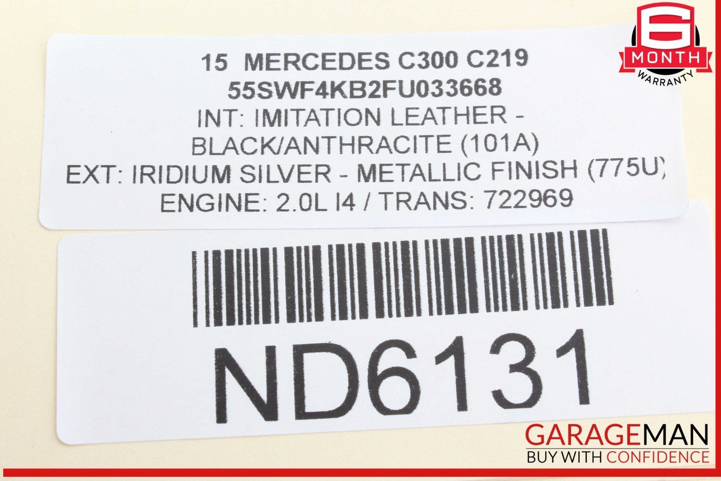 15-20 Mercedes W205 C300 Right Side Keyless Go Exterior Door Handle Silver OEM
