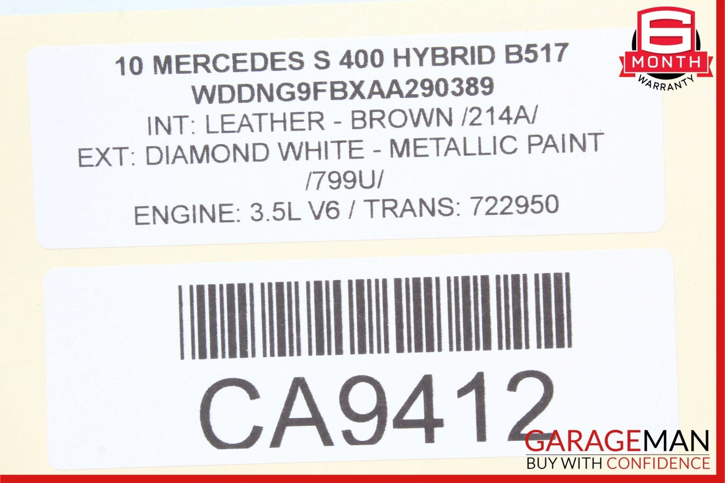 07-13 Mercedes W221 S400 S550 Rear Right Door Lock Latch Actuator Keyless Go OEM