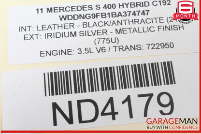 10-13 Mercedes W221 S400 Hybrid AC A/C Air Conditioning Line Hose 2218308715 OEM