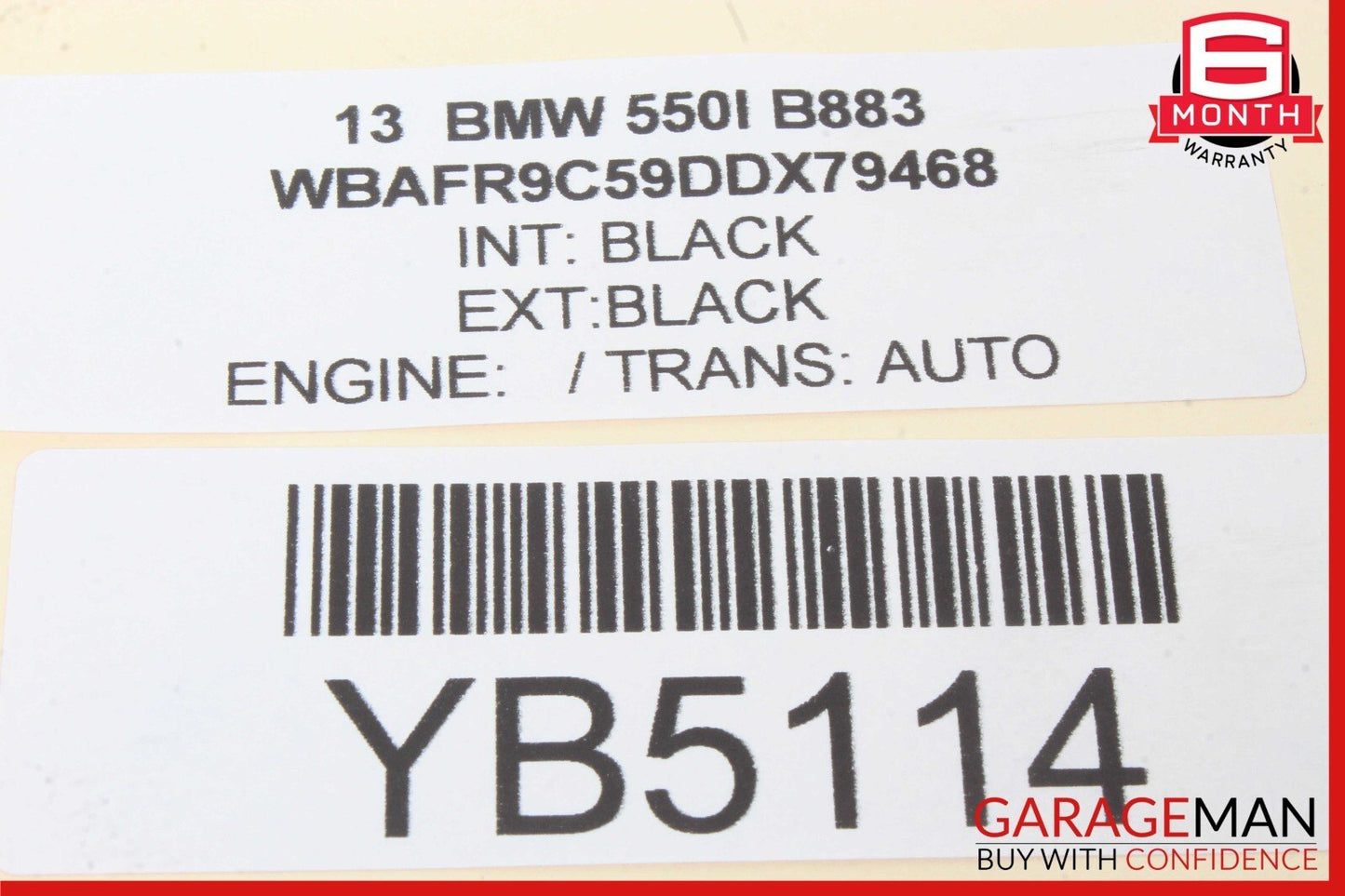 11-16 BMW 528i 535i 550i Rear Right Seat Belt Retractor 34048282