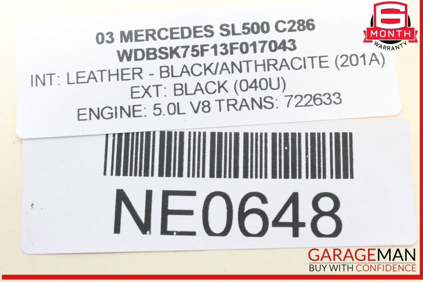 03-07 Mercedes R230 SL500 SL55 AMG C320 Left Driver Side Fog Light Lamp OEM