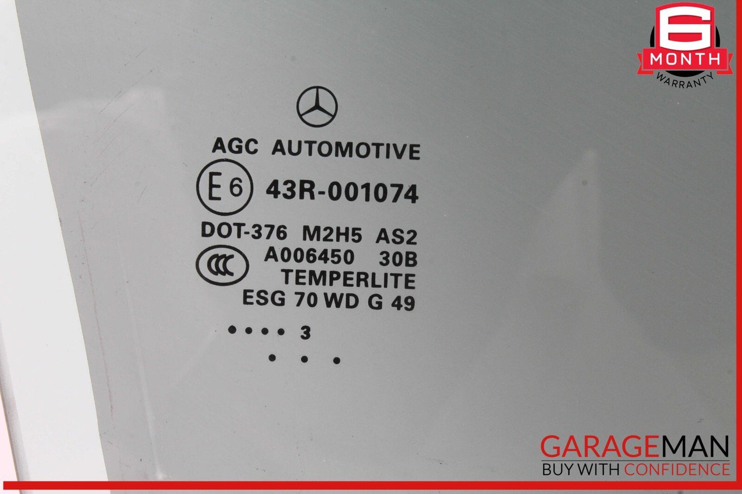 12-19 Mercedes X166 GL450 GLE43 AMG GLS550 Front Right Door Window Glass Clear OEM