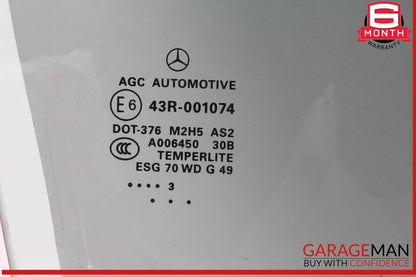 12-19 Mercedes X166 GL450 GLE43 AMG GLS550 Front Right Door Window Glass Clear OEM