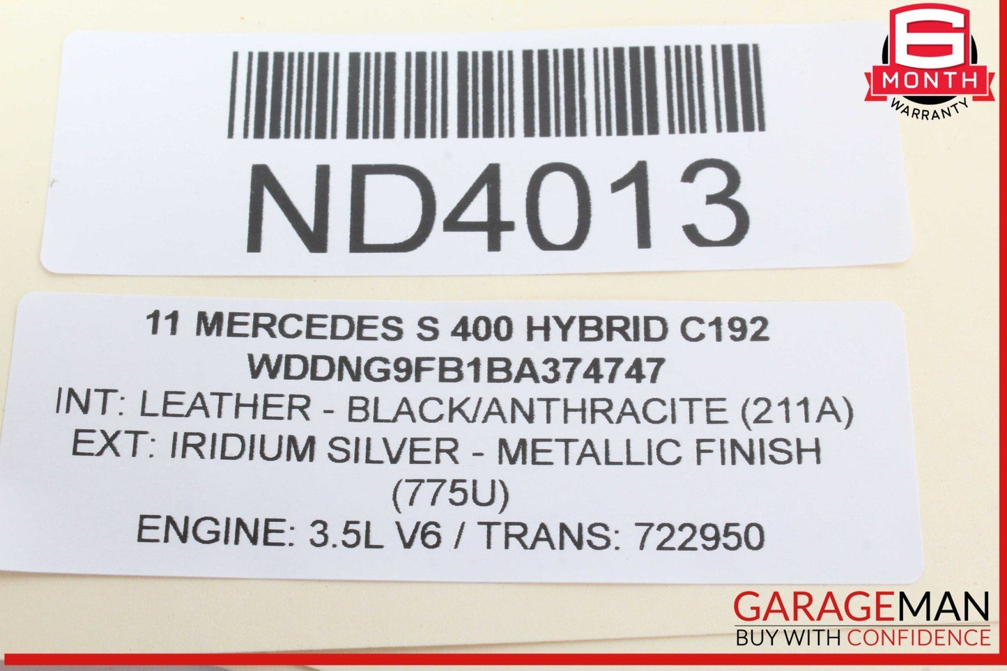 07-13 Mercedes W221 S400 Hybrid Front Right Passenger Side Exterior Door Handle