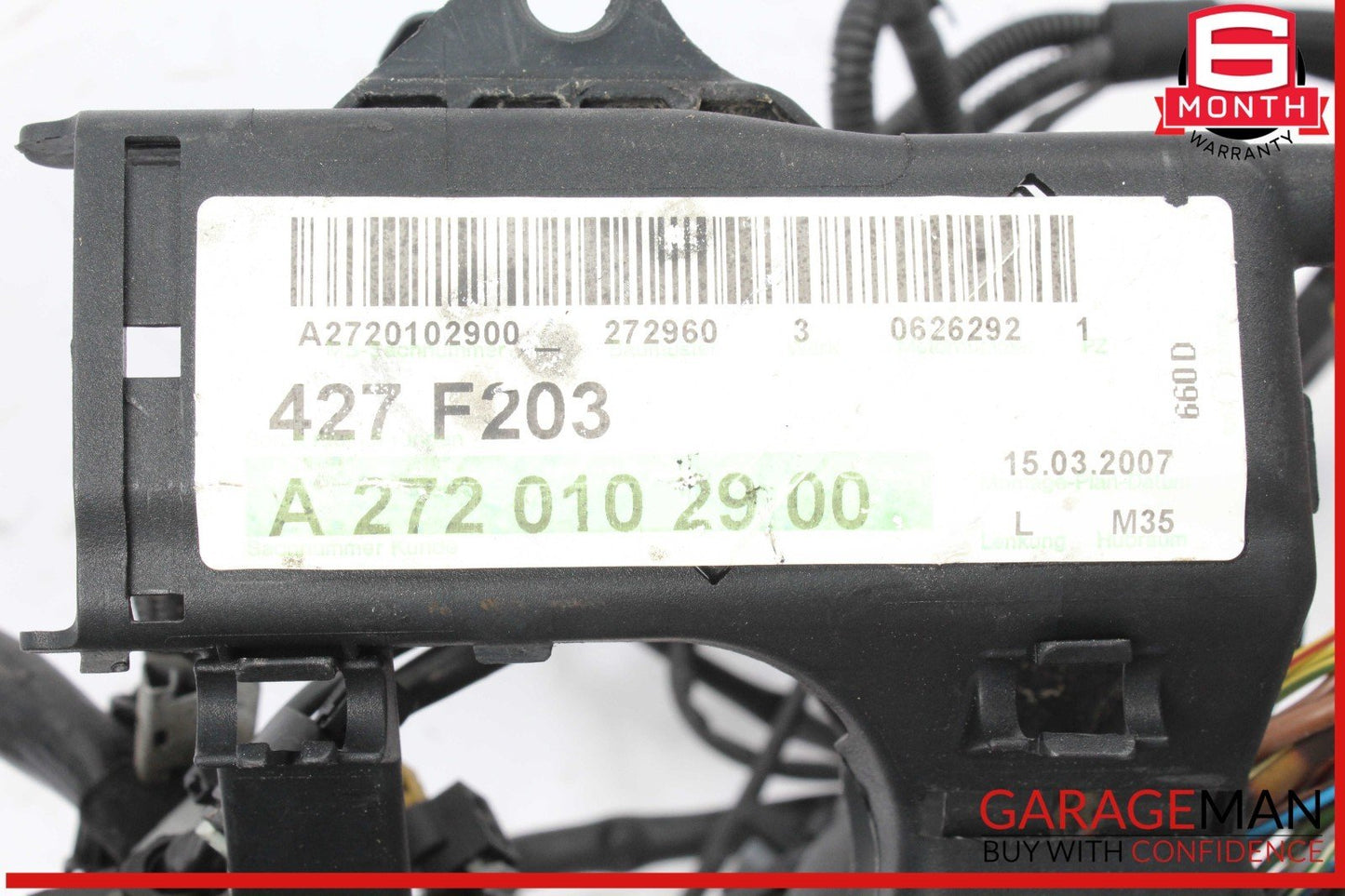 07-12 Mercedes W209 CLK350 C350 Engine Motor Wire Wiring Harness 2721590125 OEM