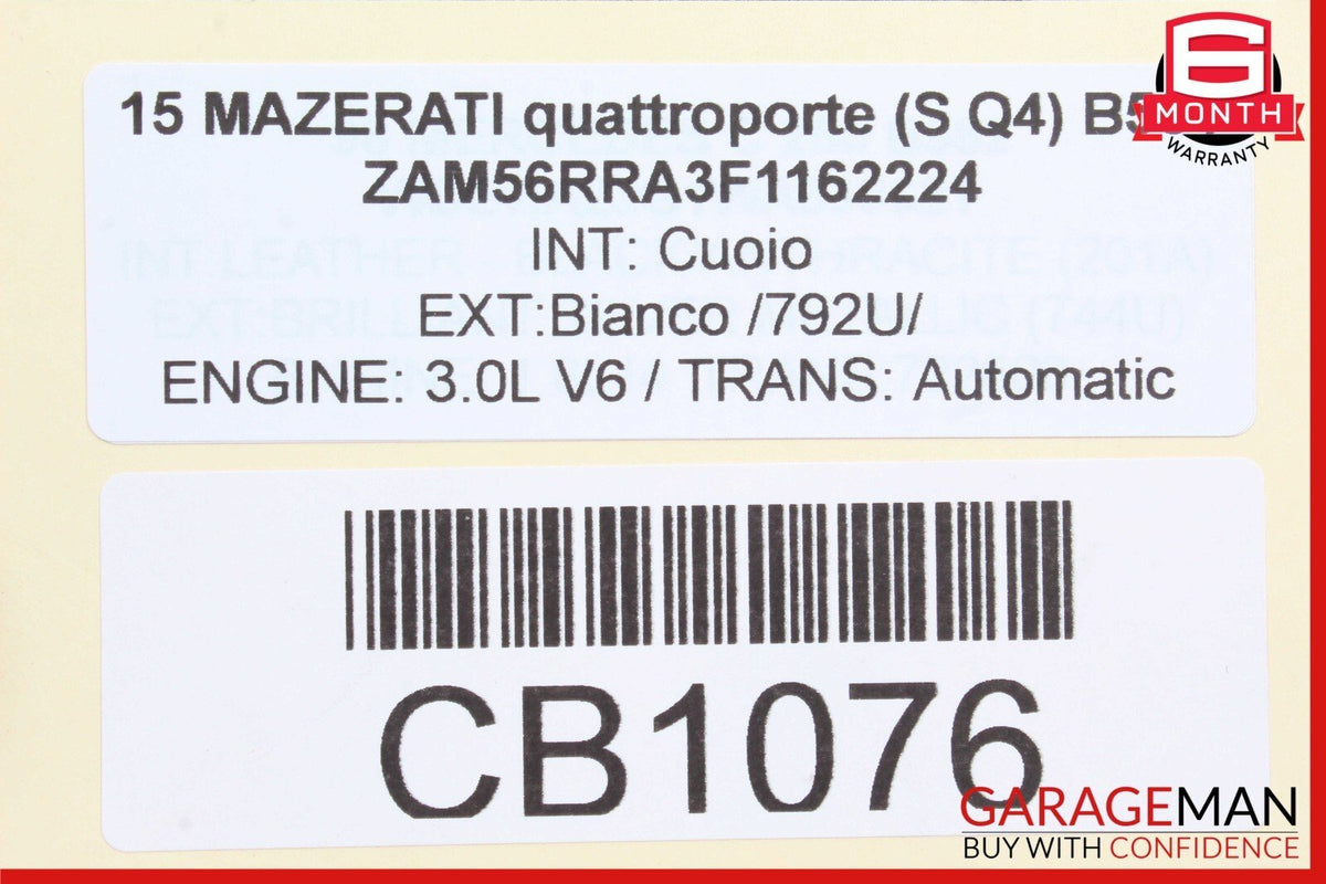 14-20 Maserati Quattroporte V6 Engine Motor Cover Shield Guard Trim Panel OEM