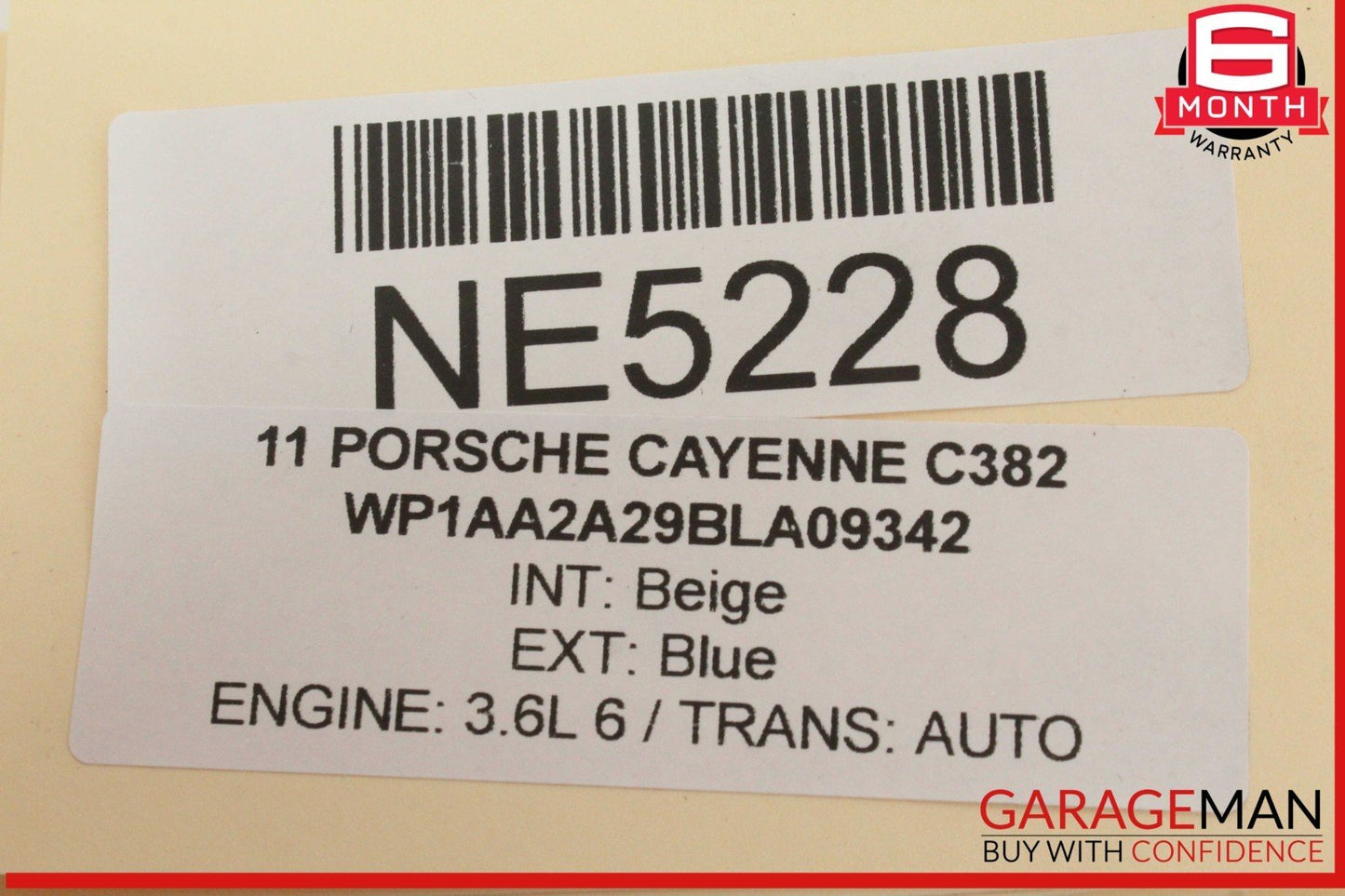 11-18 Porsche Cayenne 958 Right Passenger Side Exterior Door Handle Blue OEM