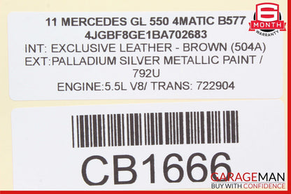 09-13 Mercedes GL550 GL450 R350 ML350 Steering Wheel Airbag Air Bag