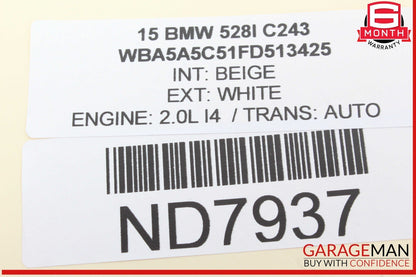 11-16 BMW 528i 535i 550i F10 Trunk Lid Power Lock Latch Actuator Motor OEM