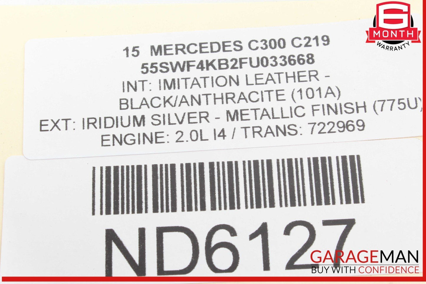 15-20 Mercedes W205 C300 Right Side Keyless Go Exterior Door Handle Silver OEM