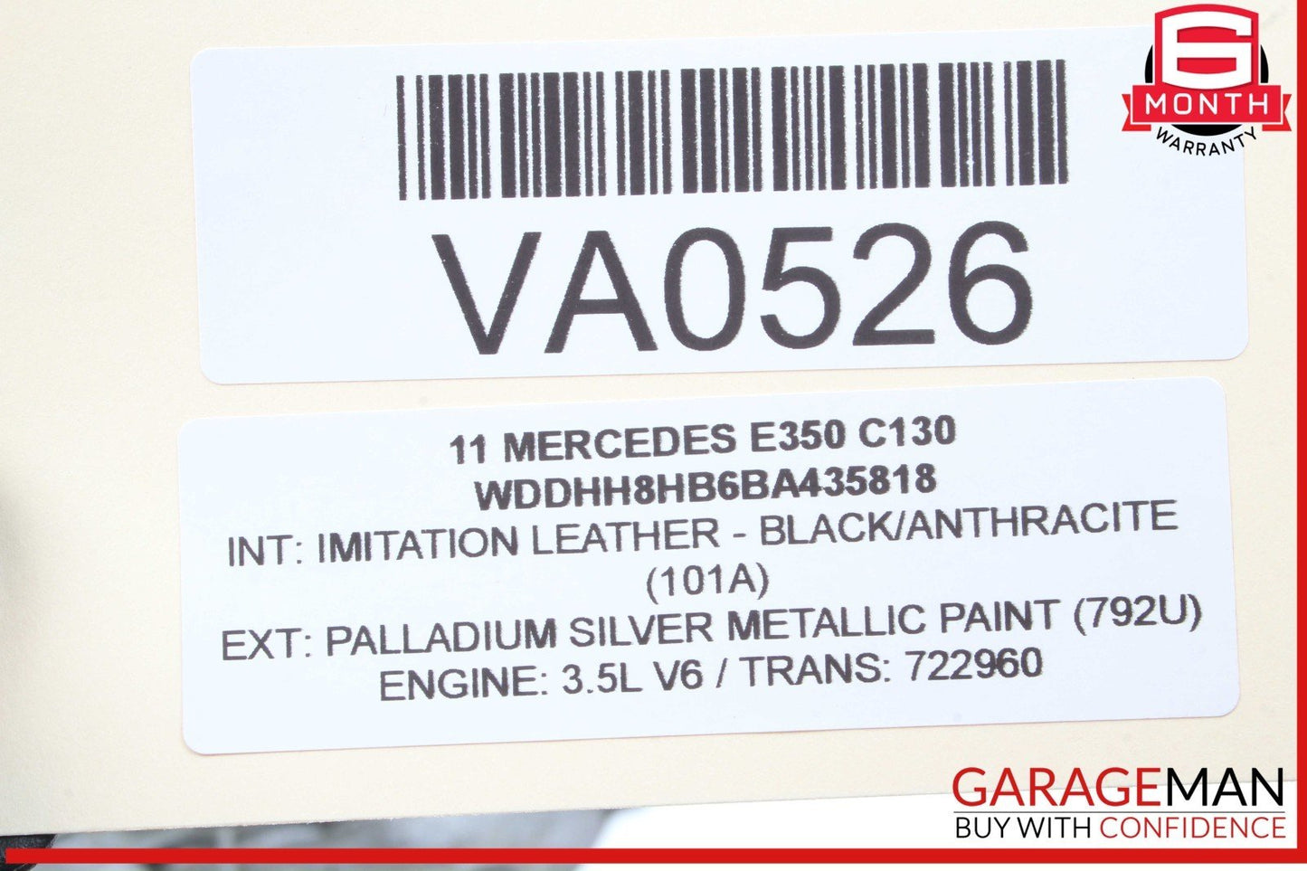 05-13 Mercedes W212 E350 S550 Front Right Engine Timing Chain Cover Plate OEM