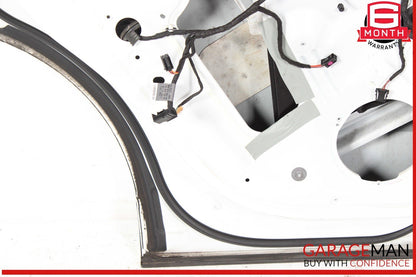 09-17 Audi Q5 SQ5 Rear Left Exterior Door Shell Frame Panel White OEM