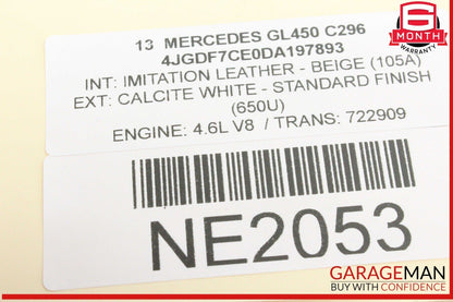 11-20 Mercedes X166 GL450 CLS550 Low Pressure Fuel Pump Line OEM
