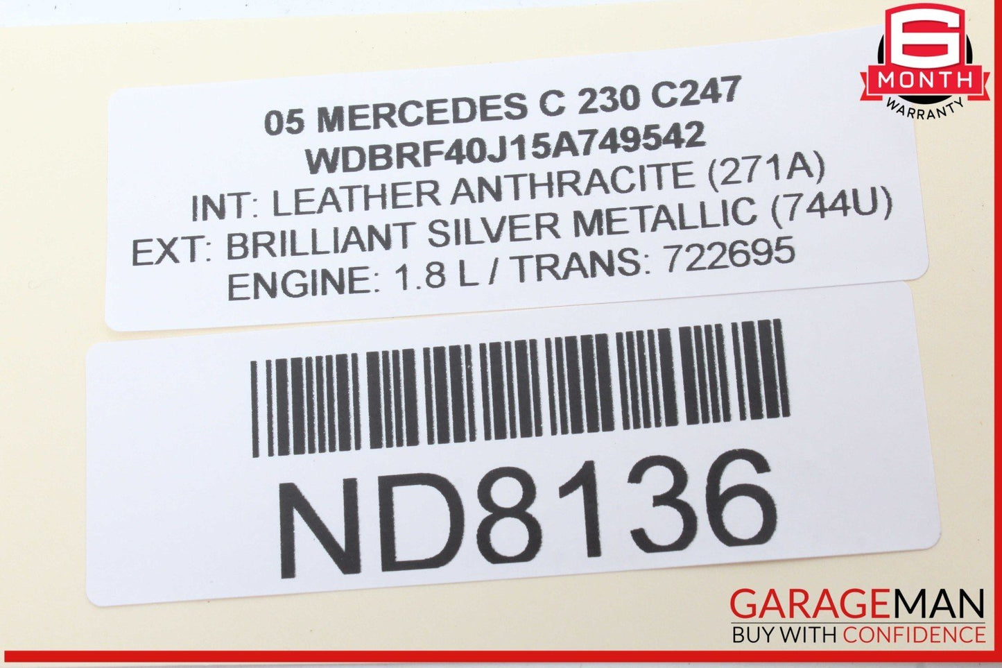 05-07 Mercedes W203 C230 Hazard Light Door Lock Control Panel 2038700710 OEM