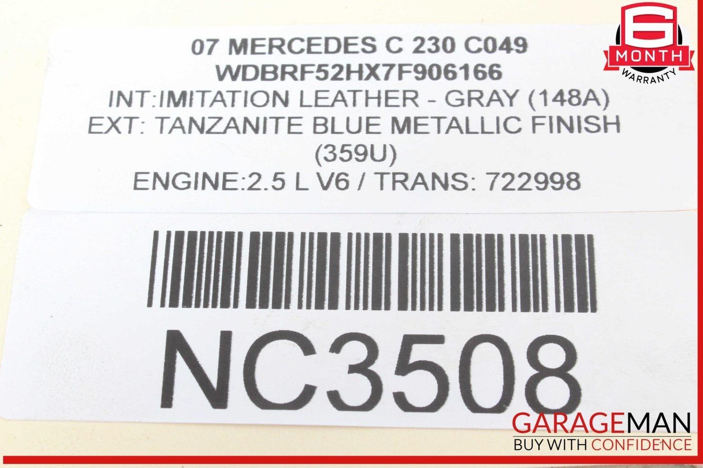 06-12 Mercedes W203 C230 GLK350 M272 Right Side Exhaust Manifold Header OEM