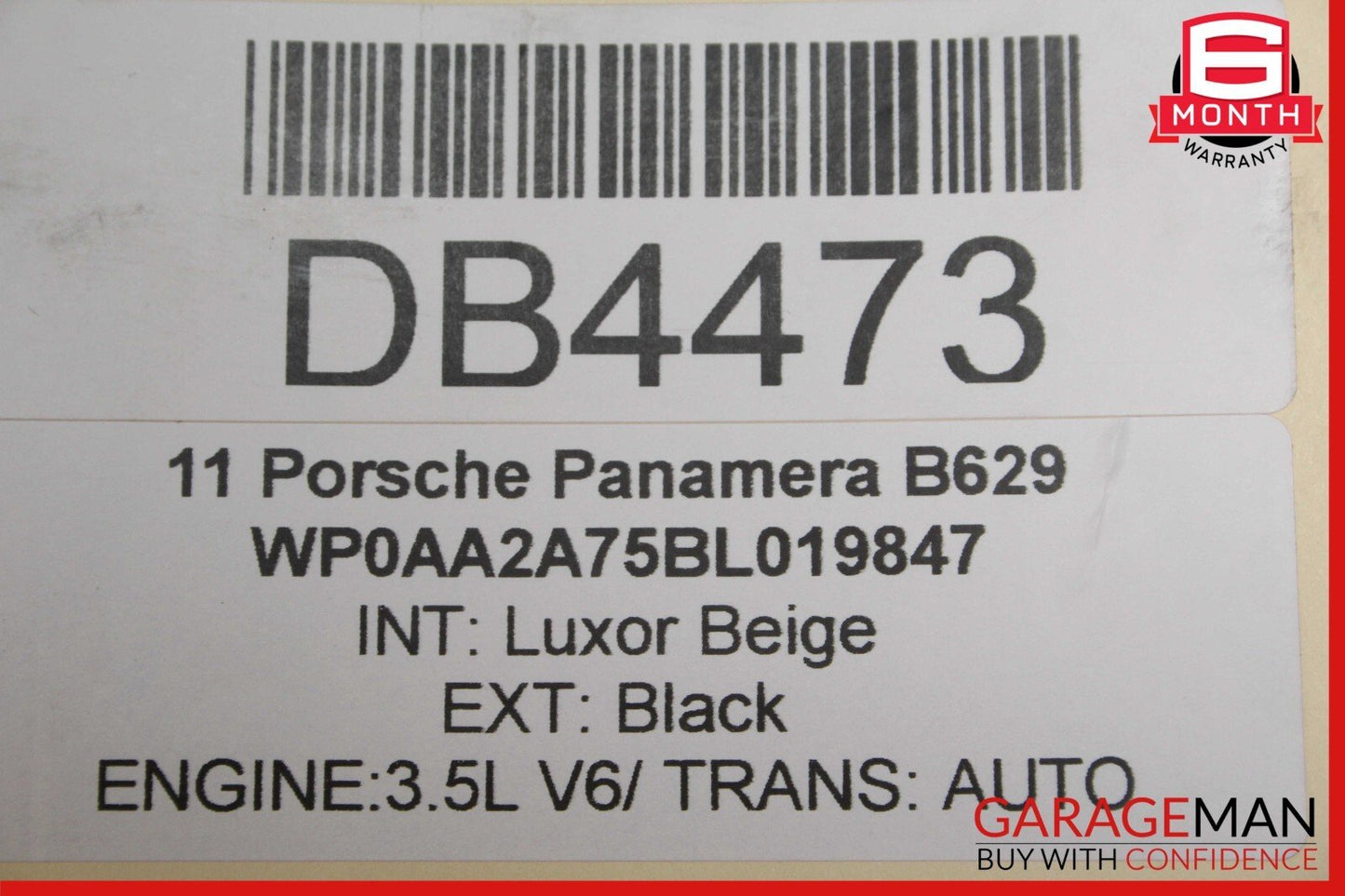 10-16 Porsche Panamera 970 Front Engine Cross Member Crossmember Frame Bar Assy