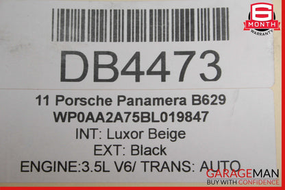 10-16 Porsche Panamera 970 Front Engine Cross Member Crossmember Frame Bar Assy