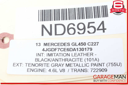 12-19 Mercedes X166 GL450 ML350 Dashboard Glove Box Compartment Black OEM