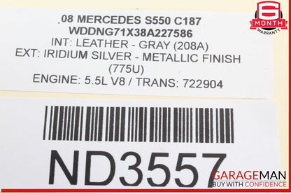 07-13 Mercedes W221 S550 Rear Center Console AC A/C Air Vent Trim 2216801639 OEM