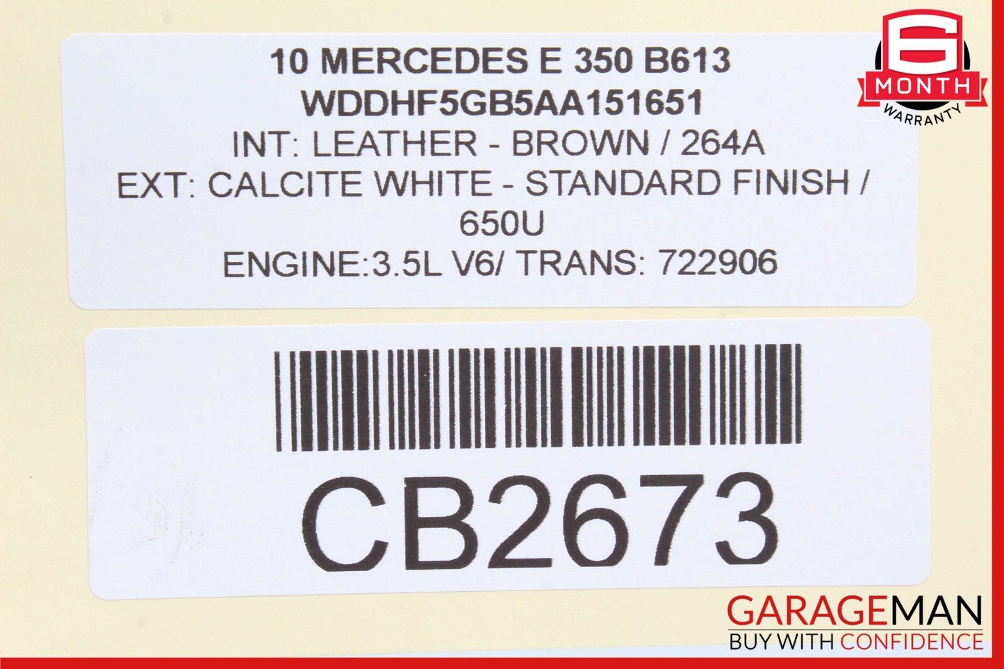 06-11 Mercedes W212 E350 SLK300 Engine Motor Brake Vacuum Pump 2722300465 OEM