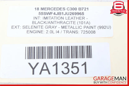 15-18 Mercedes W205 C350e Sedan Front Right Side Seatbelt Seat Belt Retractor