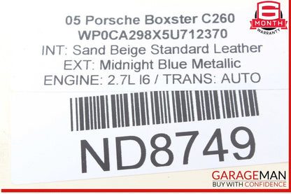 05-08 Porsche Boxster 987 Left Exhaust System Muffler Manifold Header Pipe