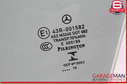 12-20 Mercedes R172 SLC43 AMG SLK350 Front Left Driver Side Door Window Glass OEM