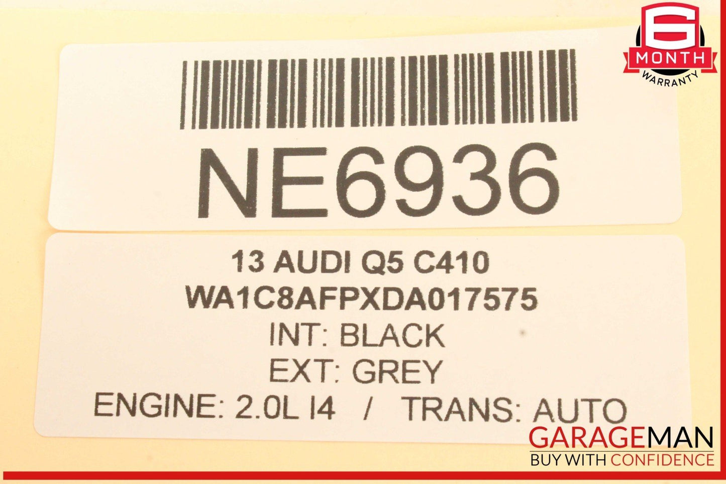 08-18 Audi Q5 S4 A4 A5 Rear Left Driver Side Exterior Door Handle Gray OEM