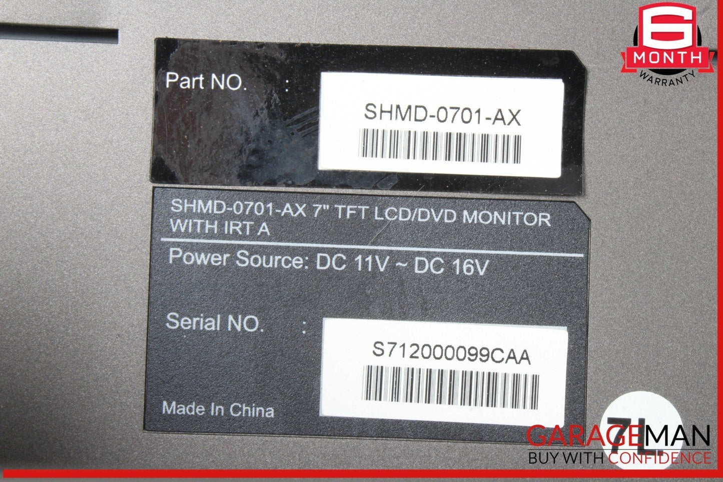 08 Mercedes X164 GL550 Front Left Side Headrest Monitor SHMD-0701-AX DVD Player