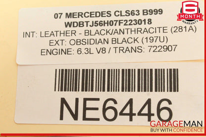 07-15 Mercedes W219 CLS63 AMG Left Side Camshaft Adjuster Cover w/ Valve OEM