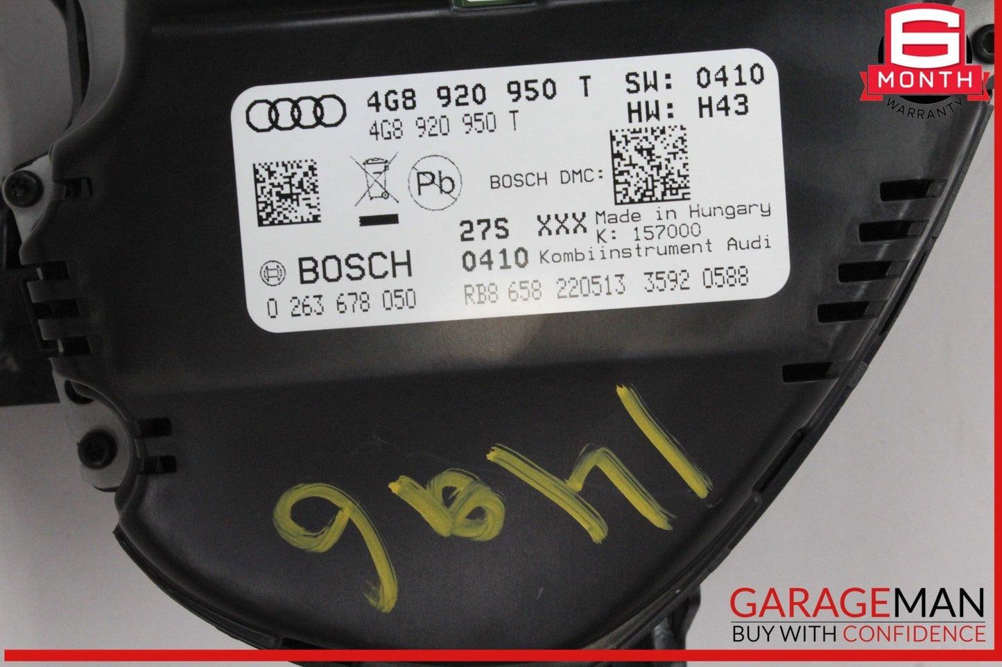 14-15 Audi A6 A7 Speedometer Instrument Cluster Gauge 4G8920950T OEM