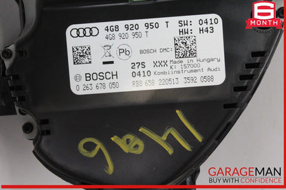 14-15 Audi A6 A7 Speedometer Instrument Cluster Gauge 4G8920950T OEM