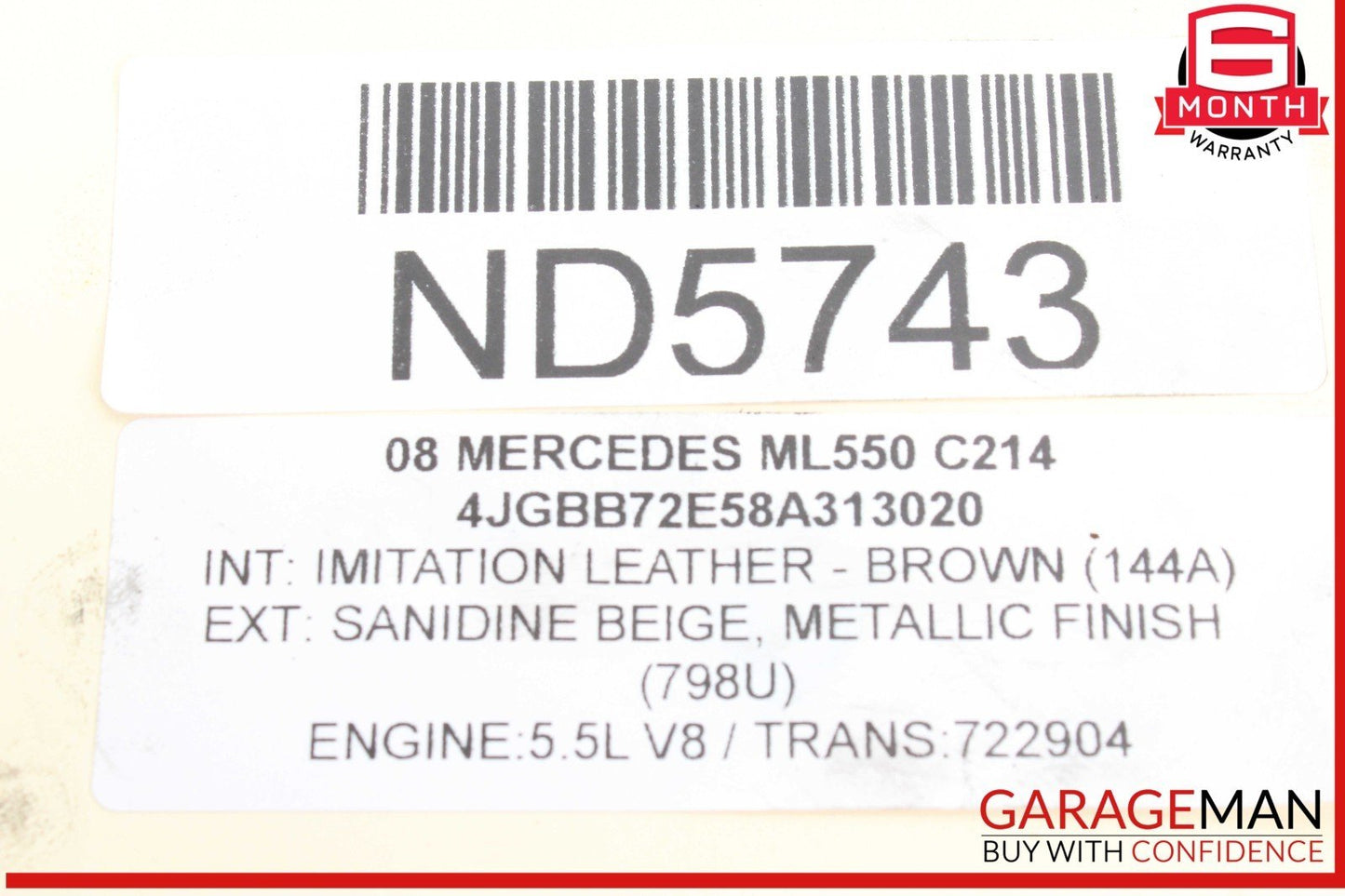 06-12 Mercedes W164 ML550 GL450 Front Left Driver Side Lower Control Arm OEM