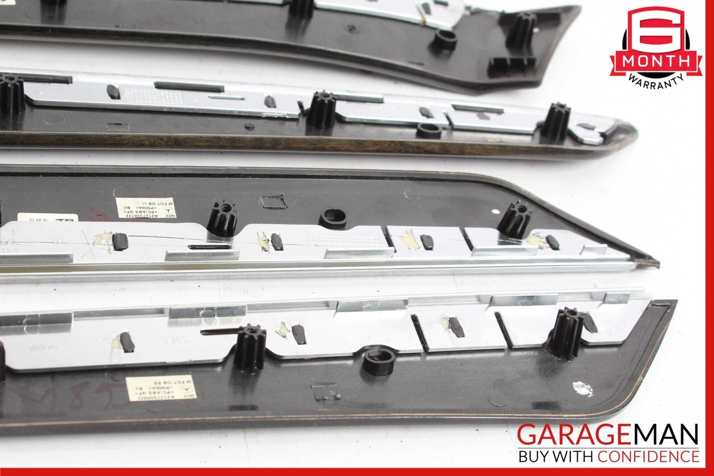 14-16 Mercedes W212 E350 Interior Door Panel Trim Strip Moldings Set of 8 Pc OEM