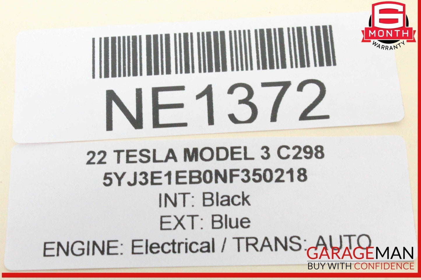 17-23 Tesla Model 3 Front Body Comfort Control Module Unit 156930300A OEM
