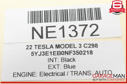 17-23 Tesla Model 3 Front Body Comfort Control Module Unit 156930300A OEM