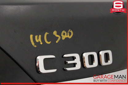 15-21 Mercedes W205 C300 C43 C63 AMG Rear Trunk Lid Shell Cover Panel Black OEM