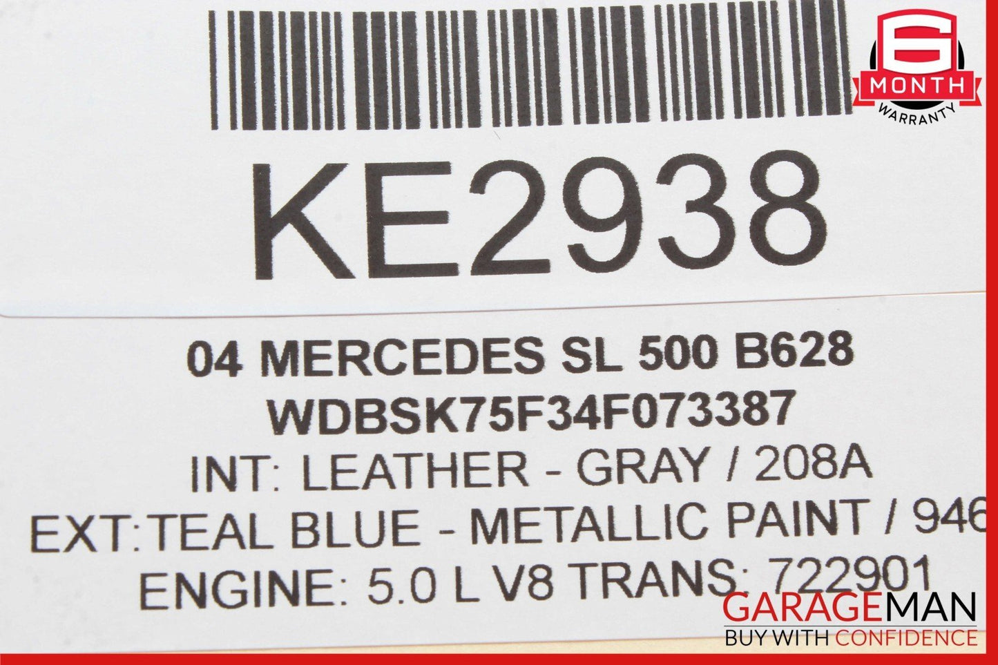 03-12 Mercedes R230 SL500 SL55 AMG Front Left Door Control Module 2308200126 OEM