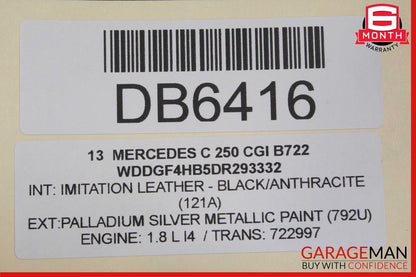08-14 Mercedes W204 C300 C250 Sedan Top Upper Seat Cushion Front Right Side OEM