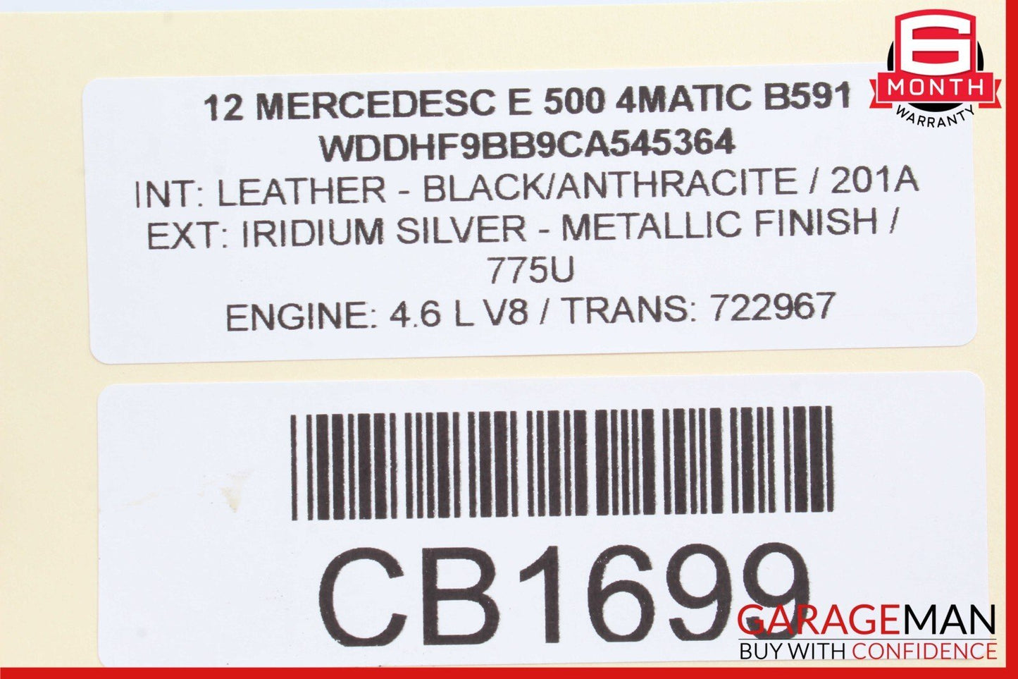 11-20 Mercedes W212 E550 CLS550 S550 M278 4.6L Engine Cylinder Head Right OEM
