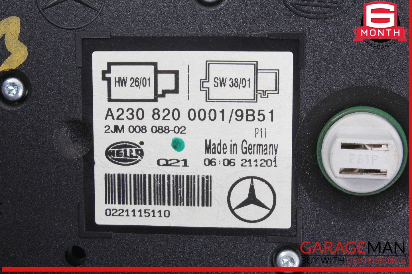 03-04 Mercedes R230 SL500 SL55 AMG Front Overhead Top Upper Dome Light Lamp OEM
