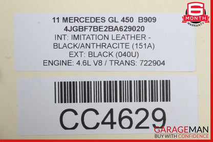 07-12 Mercedes X164 GL350 GL450 GL550 Front Left Side Wing Fender Panel Black