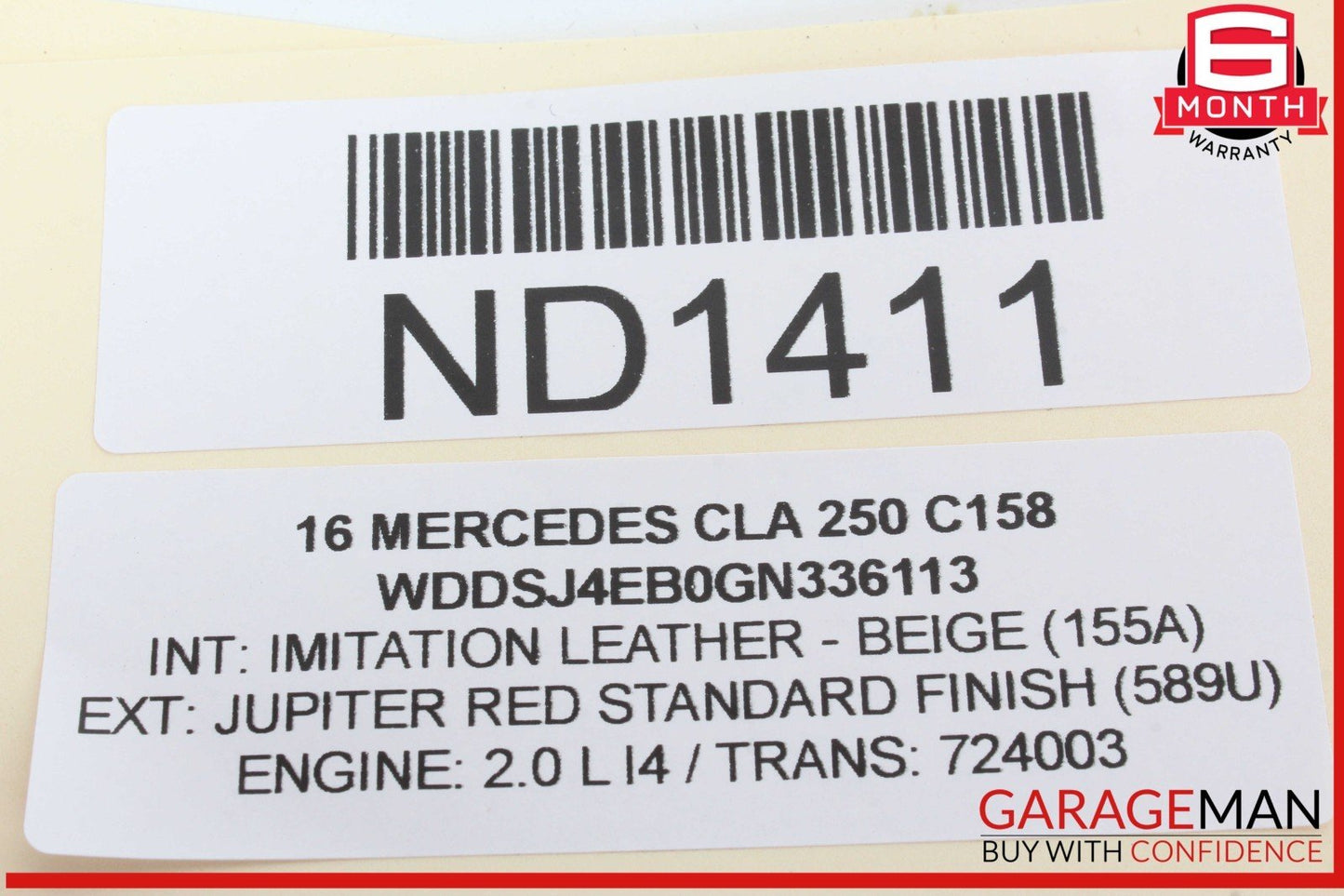 14-19 Mercedes W117 CLA250 Right Passenger Side Exterior Door Handle Keyless Go