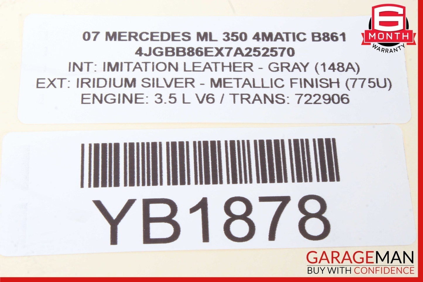 06-08 Mercedes W164 ML350 ML320 Front Left Driver Side Door Rear View Mirror OEM